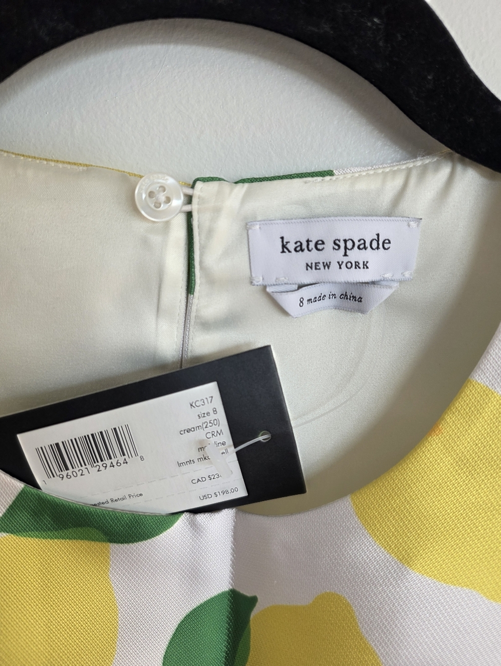 kate spade Yellow & Green Lemon Toss Sleeveless Shell Top - Picture 4 of 6